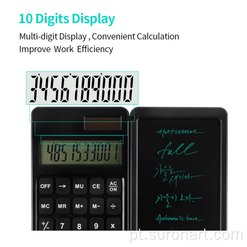 Calculadora dobrável para caligrafia digital tablet digital